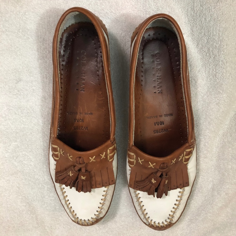Cole Haan White/Oak Sonia Loafer